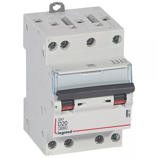 legrand-disjoncteur dx� 6000-vis/vis-4p-400v~-20a-10ka-courbe d-peigne hx� opti 4p -3m (408127)