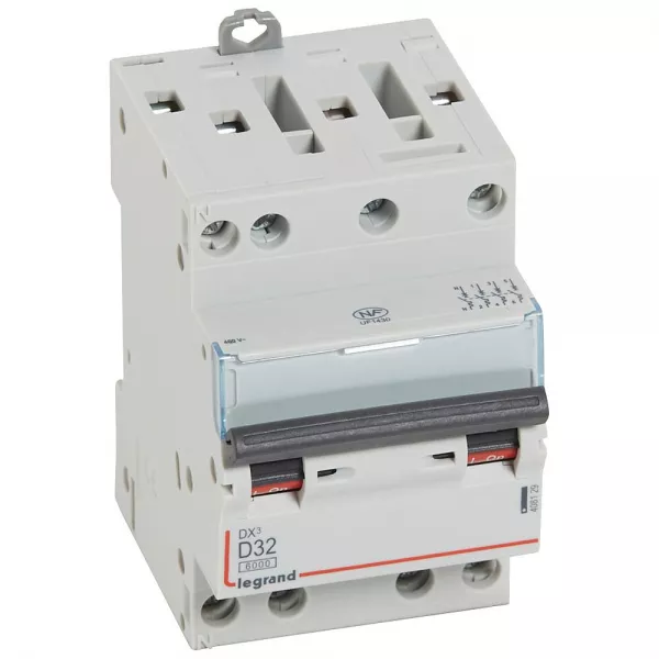 legrand-disjoncteur dx� 6000-vis/vis-4p-400v~-32a-10ka-courbe d-peigne hx� opti 4p -3m (408129)