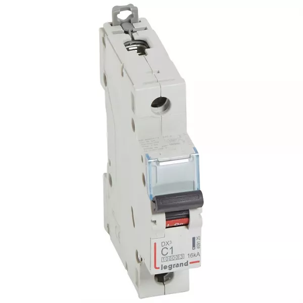 legrand-disjoncteur dx�10000 16ka arriv�e haute/d�part bas vis 1p 1a courbe c - 1 mod (409125)