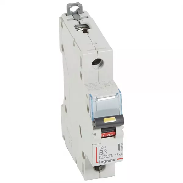 legrand-disjoncteur dx�10000 16ka arriv�e haute/d�part bas vis 1p 3a courbe b - 1 mod (408882)