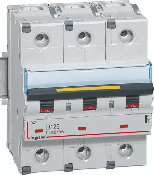 legrand-disjoncteur dx�10000 16ka arriv�e haute/d�part bas vis 3p 125a courbe c -4,5 mod (409508)