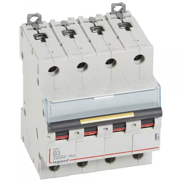 legrand-disjoncteur dx�10000 16ka arriv�e haute/d�part bas vis 4p 3a courbe b - 4 mod (409077)