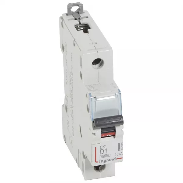 legrand-disjoncteur dx�6000 10ka arriv�e haute/d�part bas vis 1p 1a courbe d - 1 mod (407949)