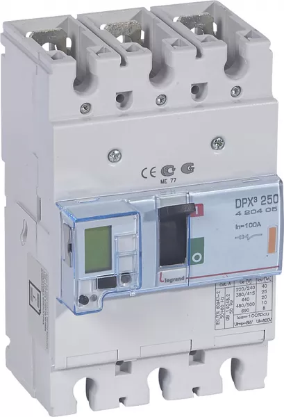 legrand-disjoncteur �lectronique avec unit� de mesure dpx�250 icu 25ka 400v~ - 3p - 100a (420405)