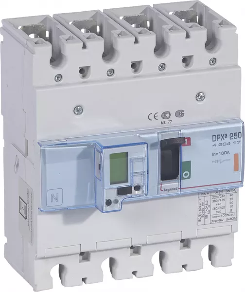 legrand-disjoncteur �lectronique avec unit� de mesure dpx�250 icu 25ka 400v~ - 4p - 160a (420417)