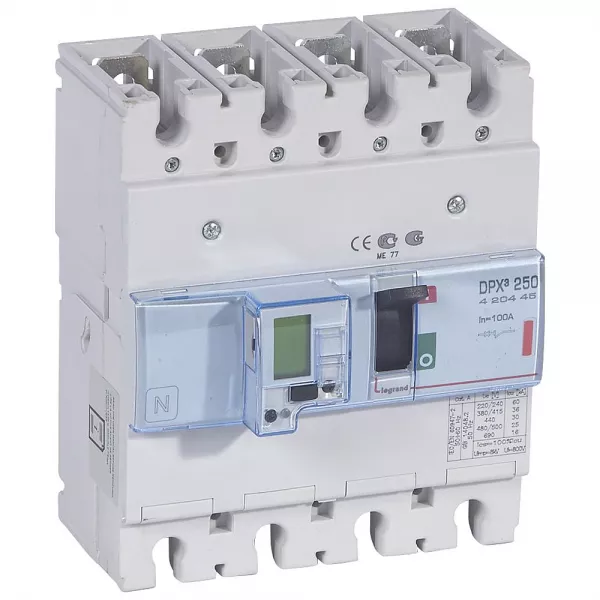 legrand-disjoncteur �lectronique avec unit� de mesure dpx�250 icu 36ka 400v~ - 4p - 100a (420445)