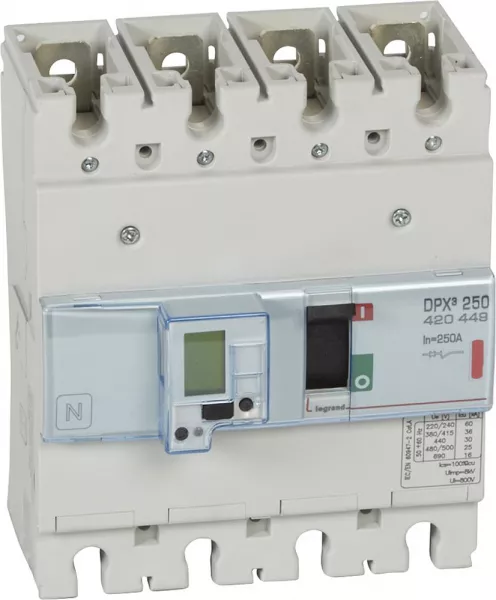 legrand-disjoncteur �lectronique avec unit� de mesure dpx�250 icu 36ka 400v~ - 4p - 250a (420449)