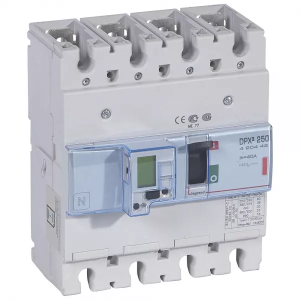 legrand-disjoncteur �lectronique avec unit� de mesure dpx�250 icu 36ka 400v~ - 4p - 40a (420442)