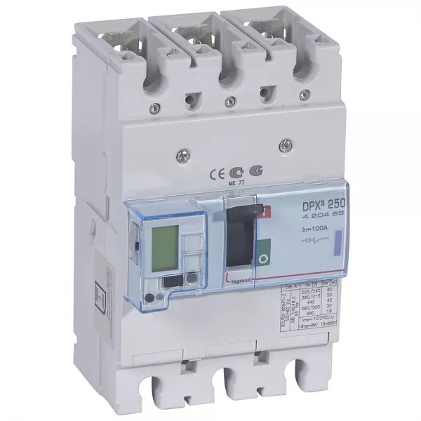 legrand-disjoncteur �lectronique avec unit� de mesure dpx�250 icu 50ka 400v~ - 3p - 100a (420465)