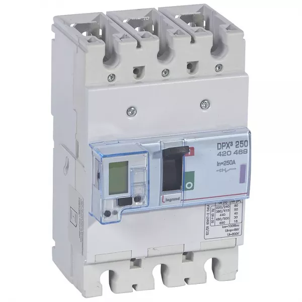 legrand-disjoncteur �lectronique avec unit� de mesure dpx�250 icu 50ka 400v~ - 3p - 250a (420469)