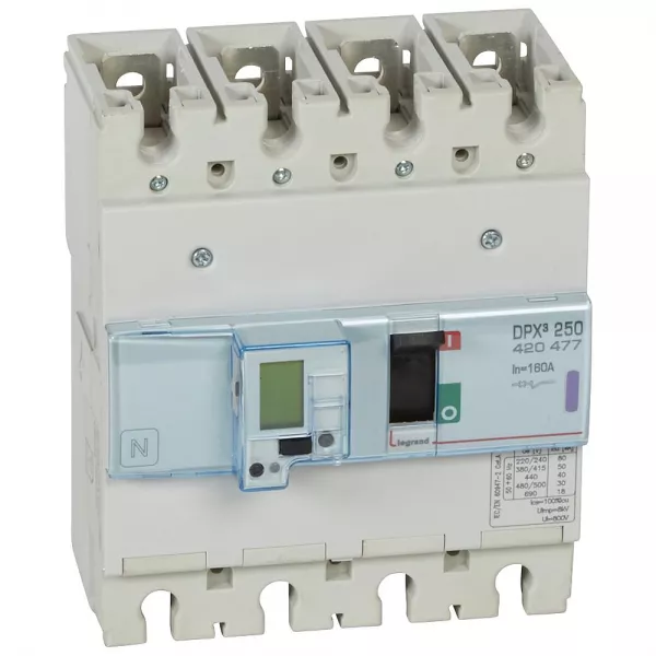 legrand-disjoncteur �lectronique avec unit� de mesure dpx�250 icu 50ka 400v~ - 4p - 160a (420477)