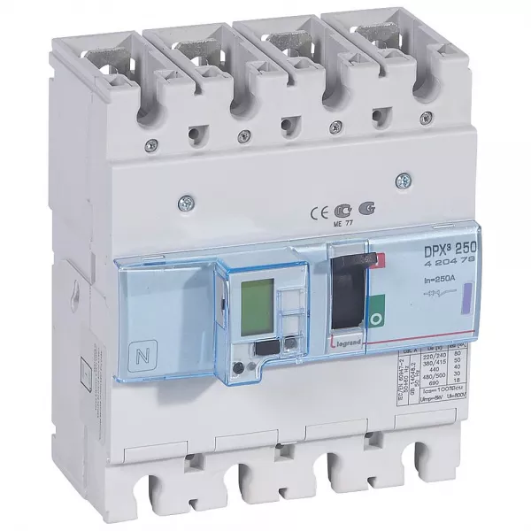 legrand-disjoncteur �lectronique avec unit� de mesure dpx�250 icu 50ka 400v~ - 4p - 250a (420479)