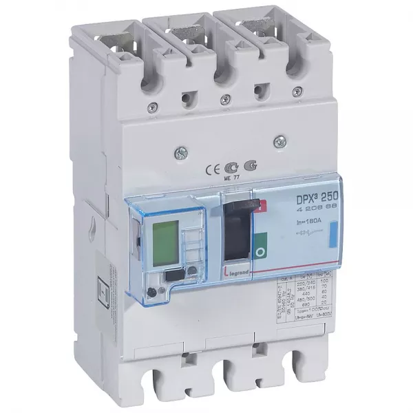 legrand-disjoncteur �lectronique avec unit� de mesure dpx�250 icu 70ka 400v~ - 3p - 160a (420668)