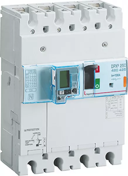 legrand-disjoncteur �lectronique diff - unit� de mesure dpx�250 icu 25ka 400v~ - 4p 100a (420425)