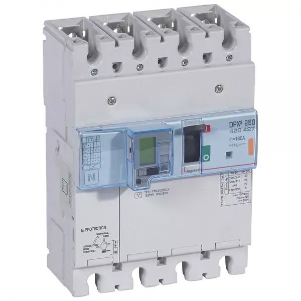legrand-disjoncteur �lectronique diff - unit� de mesure dpx�250 icu 25ka 400v~ - 4p 160a (420427)
