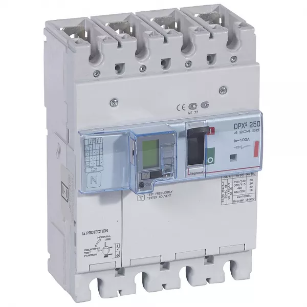 legrand-disjoncteur �lectronique diff - unit� de mesure dpx�250 icu 36ka 400v~ - 4p 100a (420455)