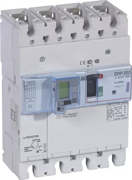 legrand-disjoncteur �lectronique diff - unit� de mesure dpx�250 icu 50ka 400v~ - 4p 250a (420489)