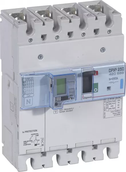 legrand-disjoncteur �lectronique diff - unit� de mesure dpx�250 icu 70ka 400v~ - 4p 250a (420689)