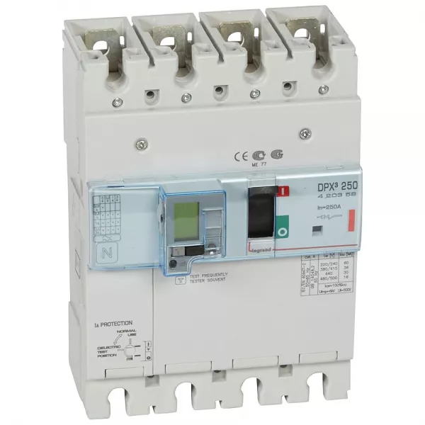 legrand-disjoncteur �lectronique diff�rentiel dpx�250 - 36ka 400v~ - 4p - 250a (420359)
