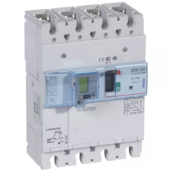 legrand-disjoncteur �lectronique diff�rentiel dpx�250 - 50ka 400v~ - 4p - 100a (420385)