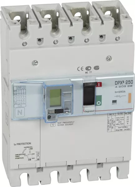 legrand-disjoncteur �lectronique diff�rentiel dpx�250 25ka 400v~ - 4p - 250a (420329)