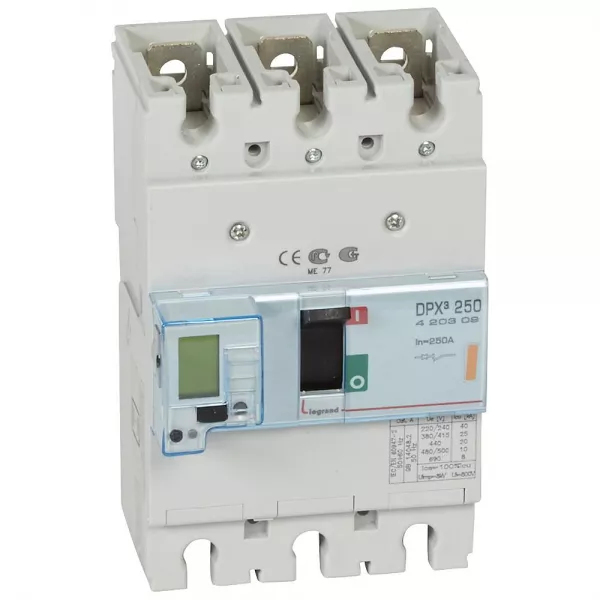 legrand-disjoncteur �lectronique dpx�250 pouvoir de coupure 25ka 400v~ - 3p - 250a (420309)