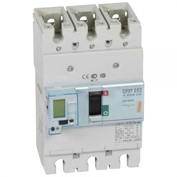 legrand-disjoncteur �lectronique dpx�250 pouvoir de coupure 25ka 400v~ - 3p - 40a (420302)