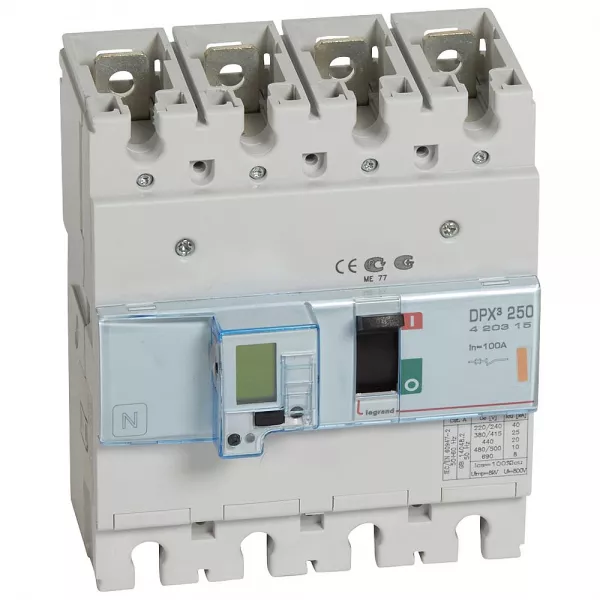 legrand-disjoncteur �lectronique dpx�250 pouvoir de coupure 25ka 400v~ - 4p - 100a (420315)