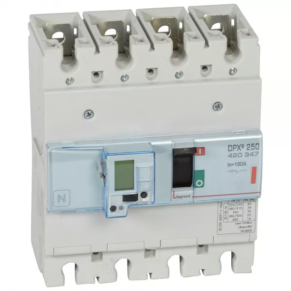 legrand-disjoncteur �lectronique dpx�250 pouvoir de coupure 36ka 400v~ - 4p - 160a (420347)