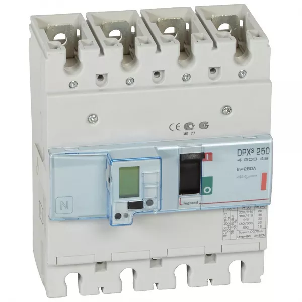 legrand-disjoncteur �lectronique dpx�250 pouvoir de coupure 36ka 400v~ - 4p - 250a (420349)