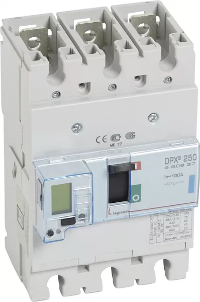 legrand-disjoncteur �lectronique dpx�250 pouvoir de coupure 70ka 400v~ - 3p - 100a (420637)