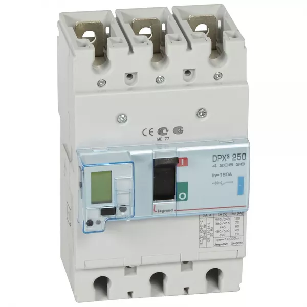 legrand-disjoncteur �lectronique dpx�250 pouvoir de coupure 70ka 400v~ - 3p - 160a (420638)