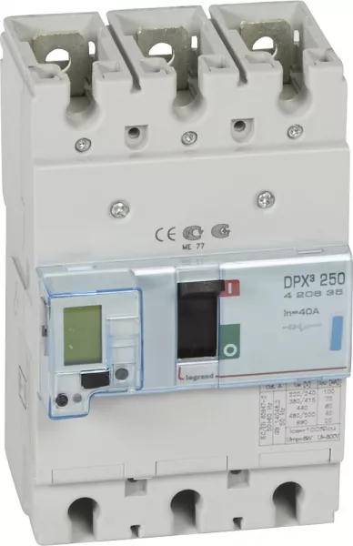 legrand-disjoncteur �lectronique dpx�250 pouvoir de coupure 70ka 400v~ - 3p - 40a (420635)