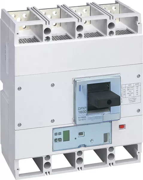 legrand-disjoncteur �lectronique s2 dpx�1600 pouvoir de coupure 50ka 400v~ - 4p - 1250a (422320)