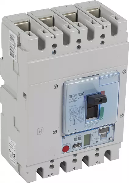 legrand-disjoncteur �lectronique s2 dpx�630 pouvoir de coupure 50ka 400v~ - 4p - 400a (422073)