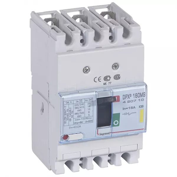 legrand-disjoncteur magn�tique fixe seul dpx�160 pouvoir de coupure 16ka 400v~ - 3p 16a (420710)