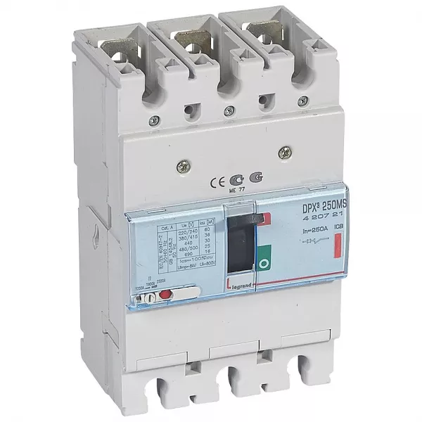 legrand-disjoncteur magn�tique r�glable seul dpx�250 - 36ka 400v~ - 3p - 250a (420721)