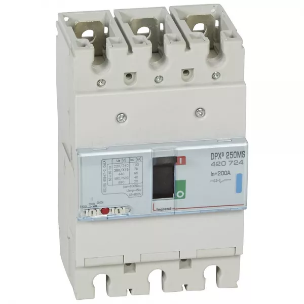 legrand-disjoncteur magn�tique r�glable seul dpx�250 - 70ka 400v~ - 3p - 200a (420724)
