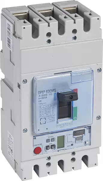 legrand-disjoncteur magn�tique r�glable seul dpx�630 �lectronique icu 70ka 400v~-3p-320a (422610)