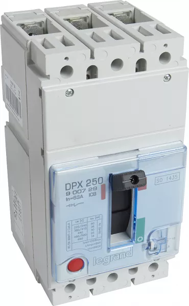 legrand-disjoncteur magn�tique seul dpx250 ma 3p - pouvoir de coupure 36ka 63a (900729)