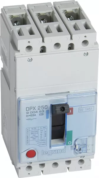 legrand-disjoncteur magn�tique seul dpx250 ma 3p - pouvoir de coupure 70ka 63a (900453)