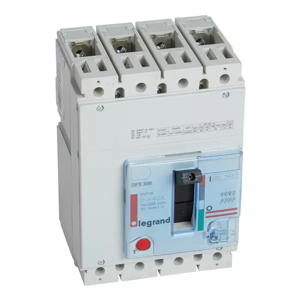 legrand-disjoncteur magn�tique seul dpx250 ma 4p - pouvoir de coupure 36ka 40a (900745)
