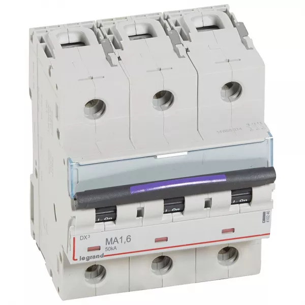 legrand-disjoncteur magn�tique seul dx�-m - vis/vis - 3p - 400v~ - 1,6a - 50ka - 4,5 mod (410246)