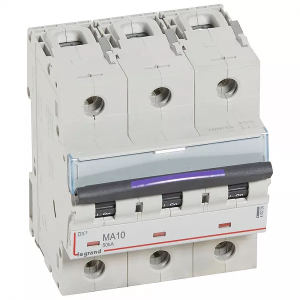 legrand-disjoncteur magn�tique seul dx�-m - vis/vis - 3p - 400v~ - 10a - 50ka - 4,5 mod (410250)