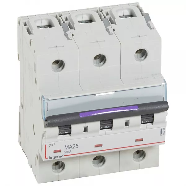 legrand-disjoncteur magn�tique seul dx�-m - vis/vis - 3p - 400v~ - 25a - 50ka - 4,5 mod (410253)