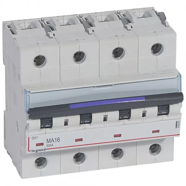 legrand-disjoncteur magn�tique seul dx�-m - vis/vis - 4p - 400v~ - 16a - 50ka - 6 mod (410262)