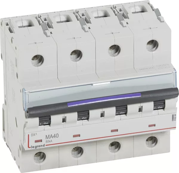 legrand-disjoncteur magn�tique seul dx�-m - vis/vis - 4p - 400v~ - 40a - 50ka - 6 mod (410264)