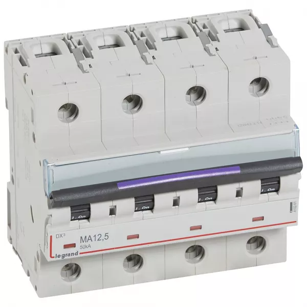 legrand-disjoncteur magn�tique seul dx�-m - vis/vis - 4p 400v~ - 12,5a - 50ka - 6 mod (410261)