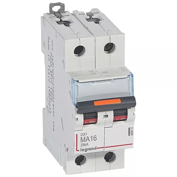 legrand-disjoncteur magn�tique seul dx� ma - vis/vis - 2p - 230/400v~ - 16a - 25ka (409872)