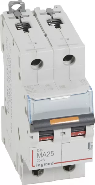 legrand-disjoncteur magn�tique seul dx� ma - vis/vis - 2p - 230/400v~ - 25a - 25ka (409873)